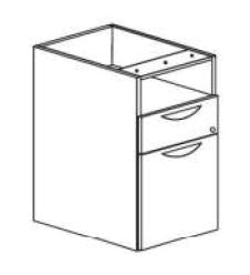3SJO - Treo, Floor Pedestal, Open/Box/File, w/ Lock