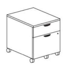 3SMW - Treo, Mobile Pedestal, Box/File, w/ Lock