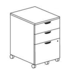 3SMX - Treo, Mobile Pedestal, Box/Box/File, w/ Lock
