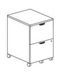 3SMY - Treo, Mobile Pedestal, File/File, w/ Lock