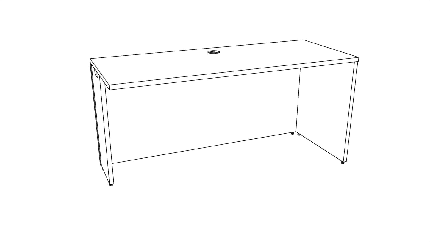 Treo Lumi Bumpout Reception Return, Desk Height